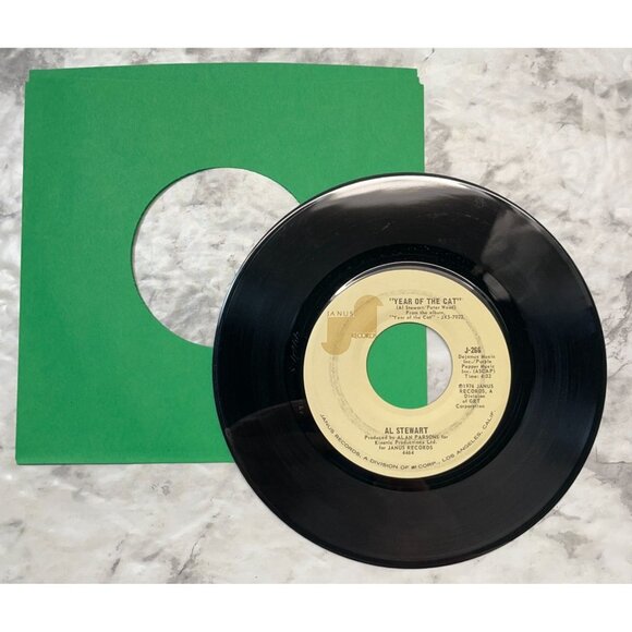 Al Stewart Year of the Cat / Broadway Hotel 45 Vinyl 70s Rock VG+ Janus 266 - Picture 3 of 6